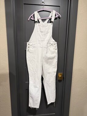 Judy Blue White Denim Overalls - Classic Bib Style